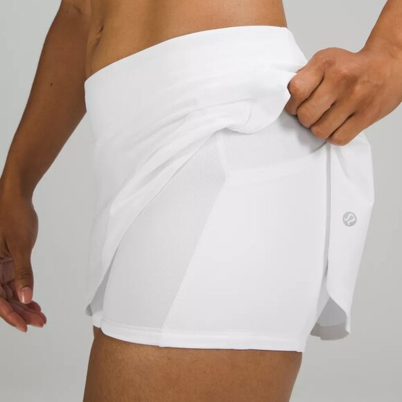 Lululemon Play off the Pleats Mid Rise White Athletic Skirt - Picture 6 of 14